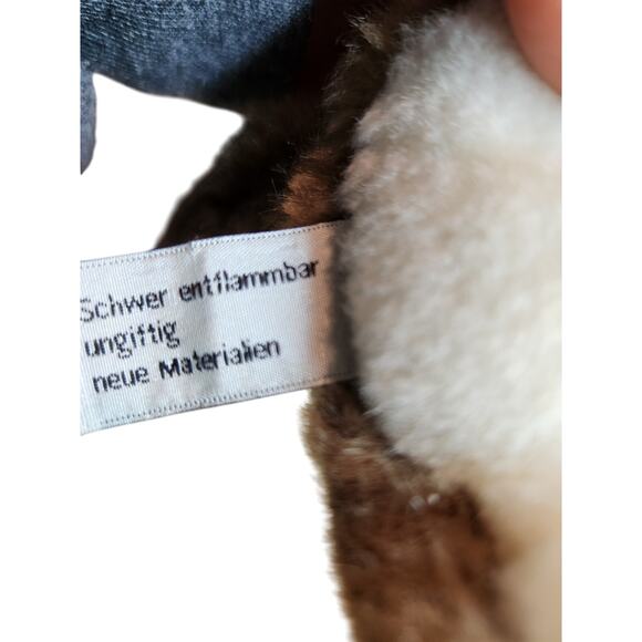 Vintage Leosco Uni-Toys Plush Stuffed Animal‎ Made in Germany Brown White Toy - Picture 4 of 6